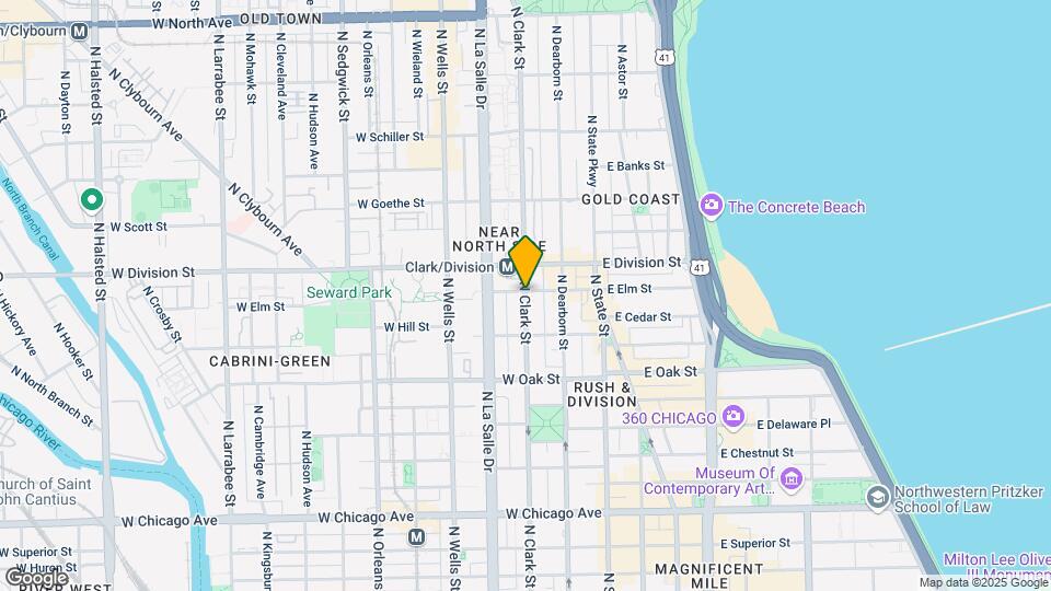 1147 N Clark St Map and Location Details
