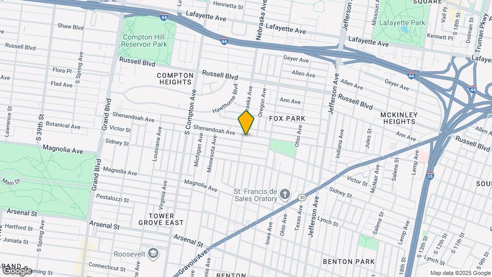 2852 Shenandoah Ave Map and Location Details