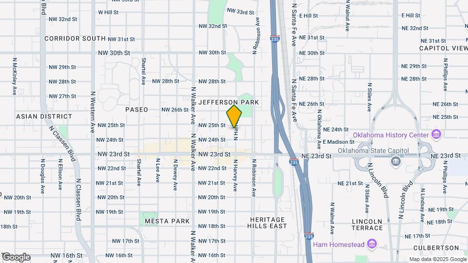2515 N Harvey Ave Map and Location Details