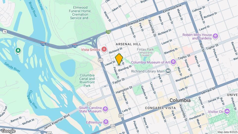 615 Blanding St Map and Location Details