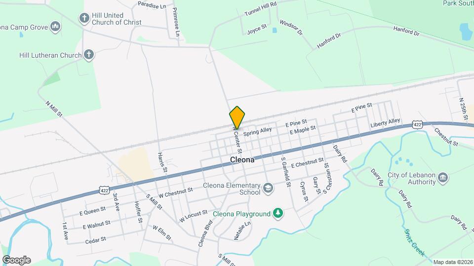 122 N Center St Map and Location Details