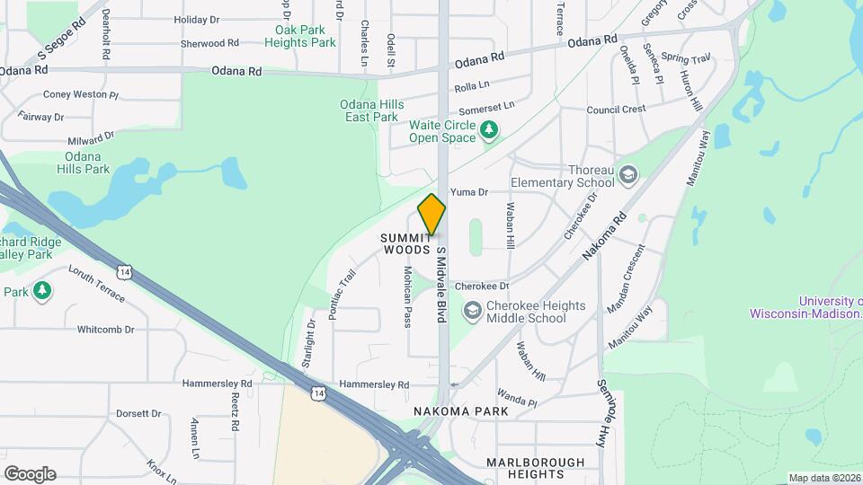 930 S Midvale Blvd Map and Location Details