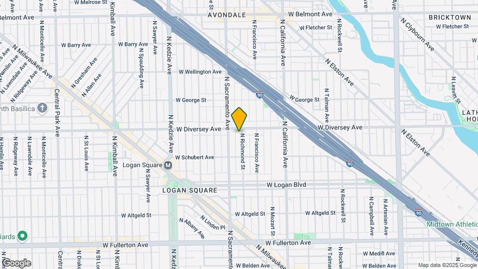 2748 N Richmond St, Unit 1 Map and Location Details