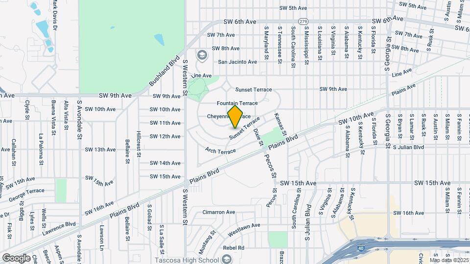 411 Sunset Terrace Map and Location Details