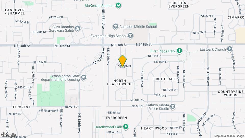 14119 NE 15th St Map and Location Details