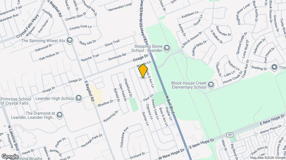 2603 Peach Tree Ln Map and Location Details