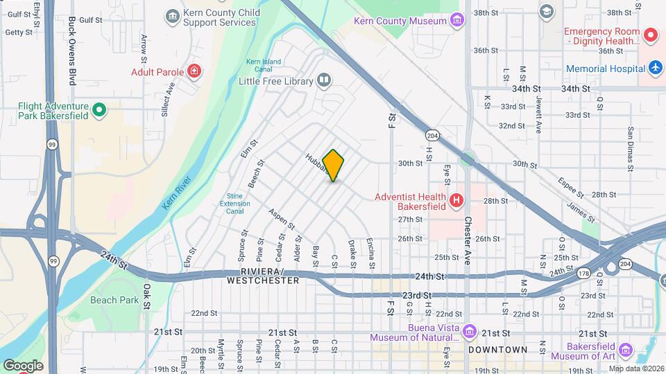 2629 Alder St Map and Location Details