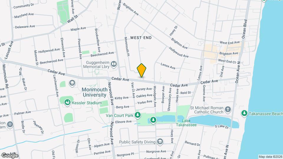 309 Cedar Ave Map and Location Details