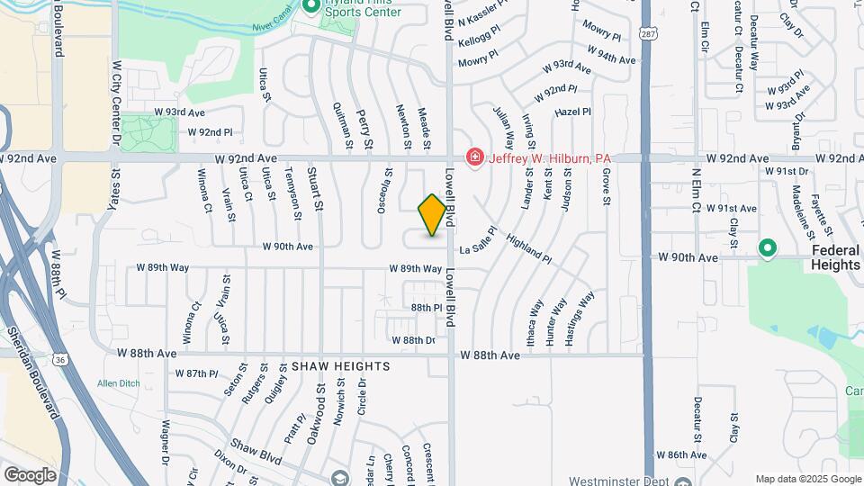 3621 W 90th Ave Map and Location Details
