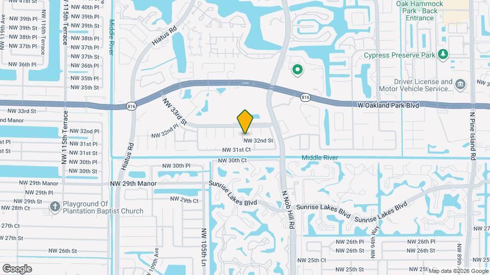 10281 NW 32nd St Map and Location Details