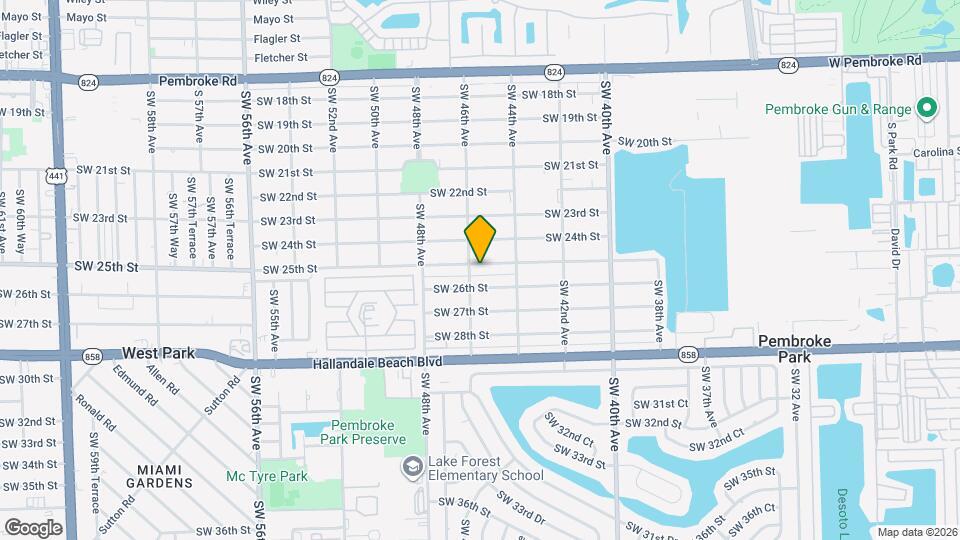 4530 SW 25th St Map and Location Details