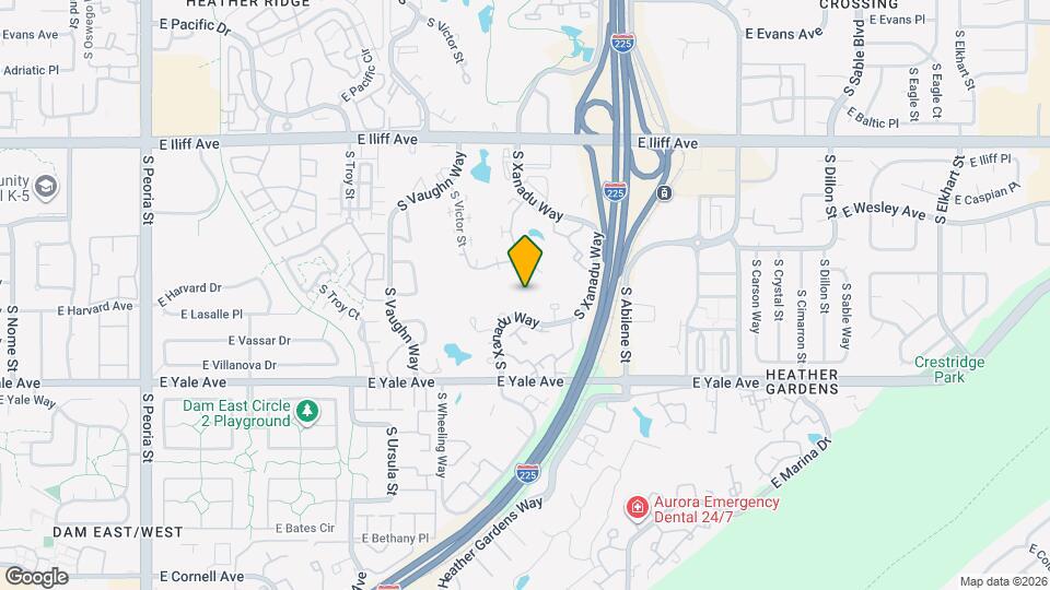 2641 S Xanadu Way Map and Location Details