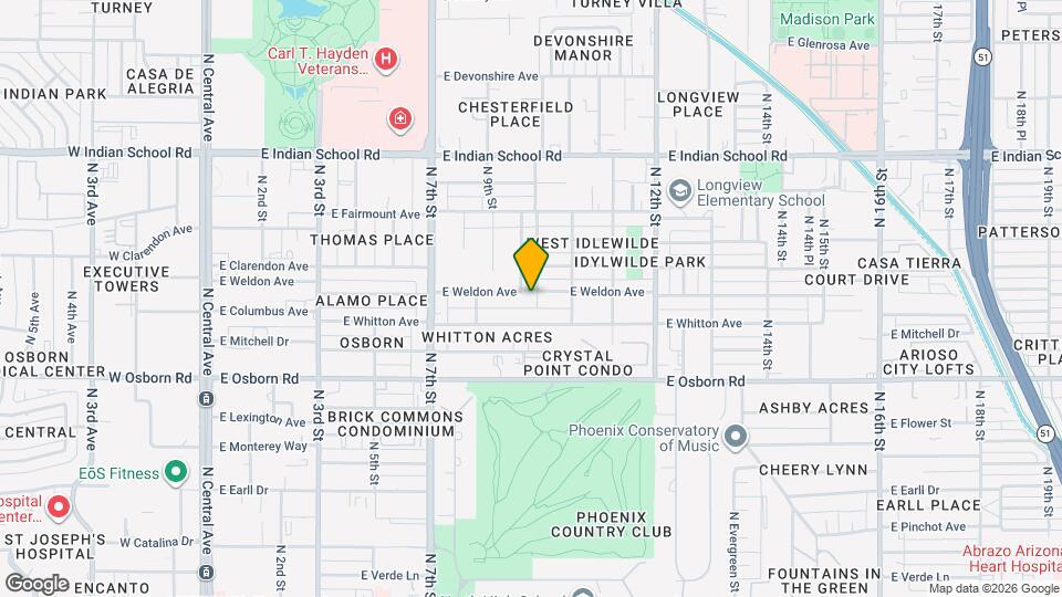 3701 N 9th Pl Map and Location Details