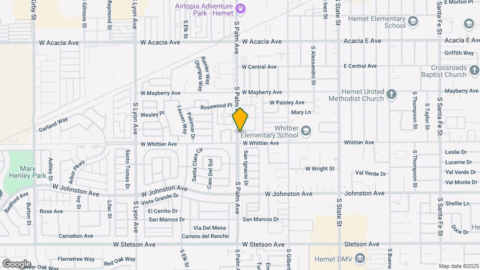 883 Evergreen St Mapa y Detalles de la Ubicación