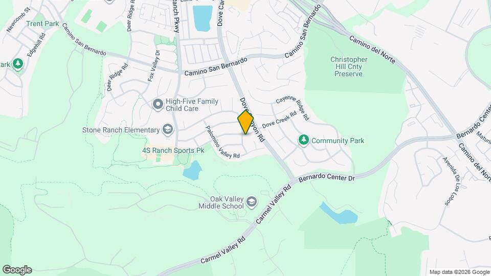 15310 Palomino Mesa Rd Map and Location Details