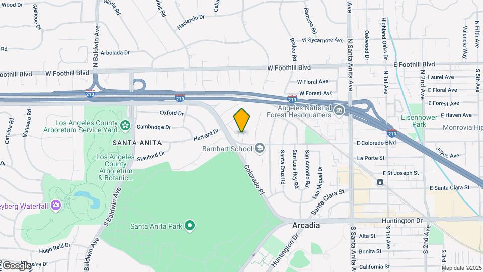 Anita Oaks 245 West Colorado BLVD in Arcadia Mapa y Detalles de la Ubicación