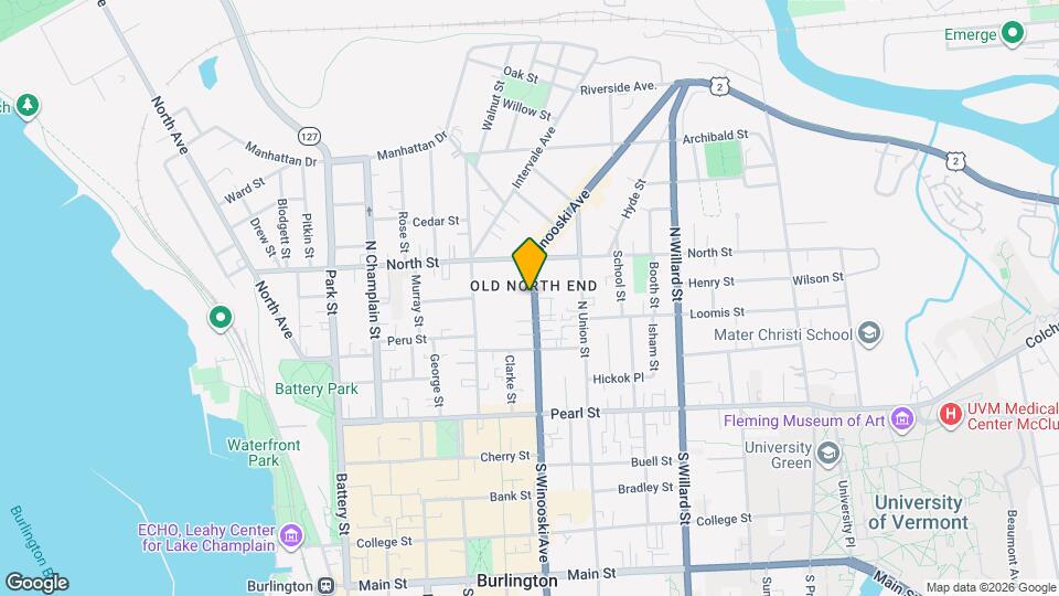 111 N Winooski Ave Map and Location Details