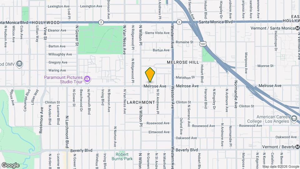 5139 Melrose Avenue Mapa y Detalles de la Ubicación