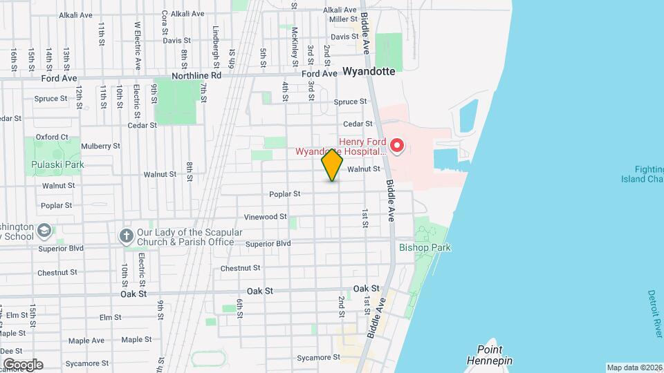 216 Poplar St-Unit -2 Map and Location Details