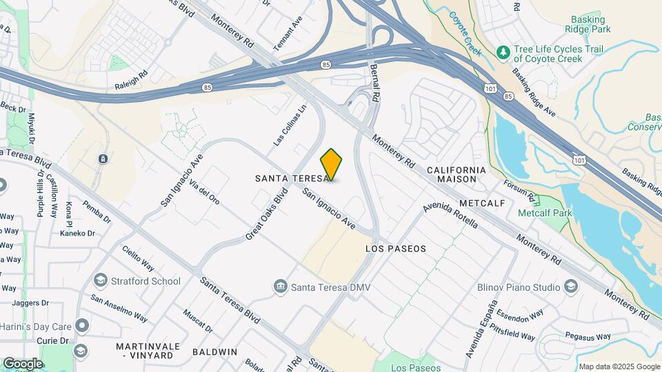 Furnished Studio-San Jose - Edenvale - North Map and Location Details
