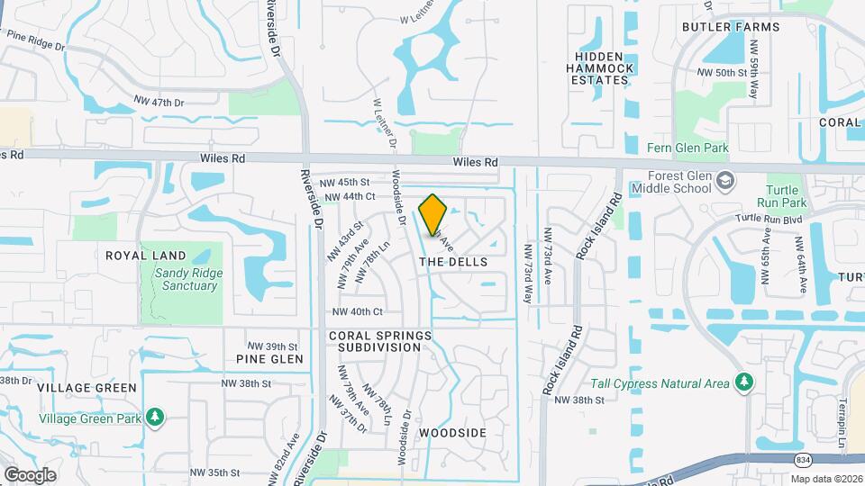 7608 NW 43rd Ct Map and Location Details