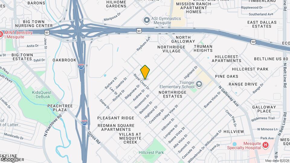 1504 Ridgeview St Map and Location Details