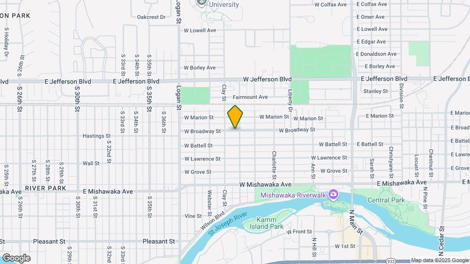 705 W Broadway St Map and Location Details