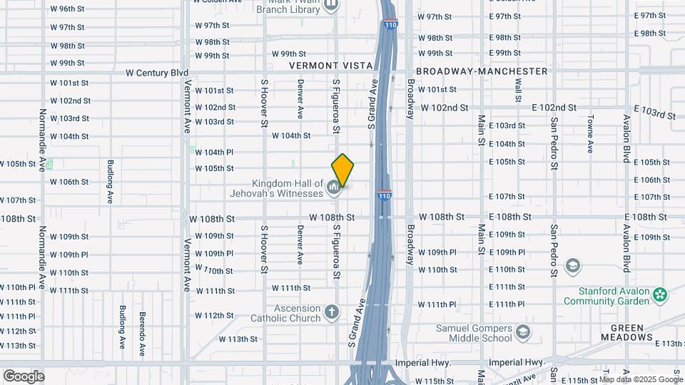 10620 S Figueroa St Mapa y Detalles de la Ubicación