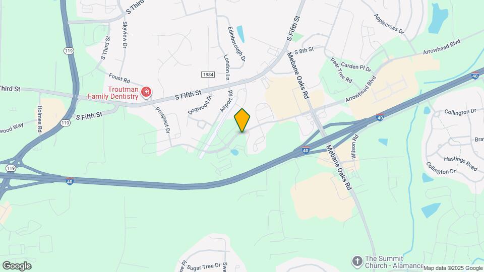 Keystone Mebane Towne Map and Location Details