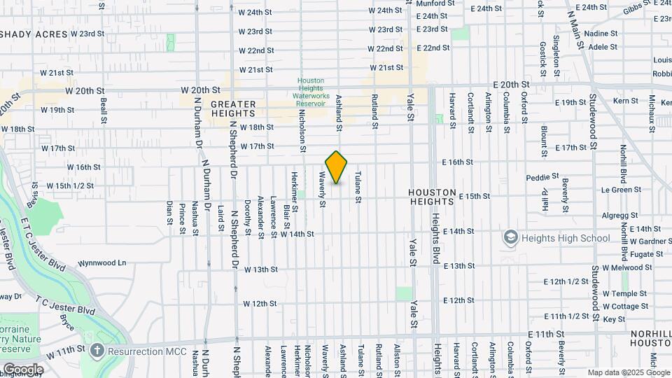 1509 Ashland St Map and Location Details