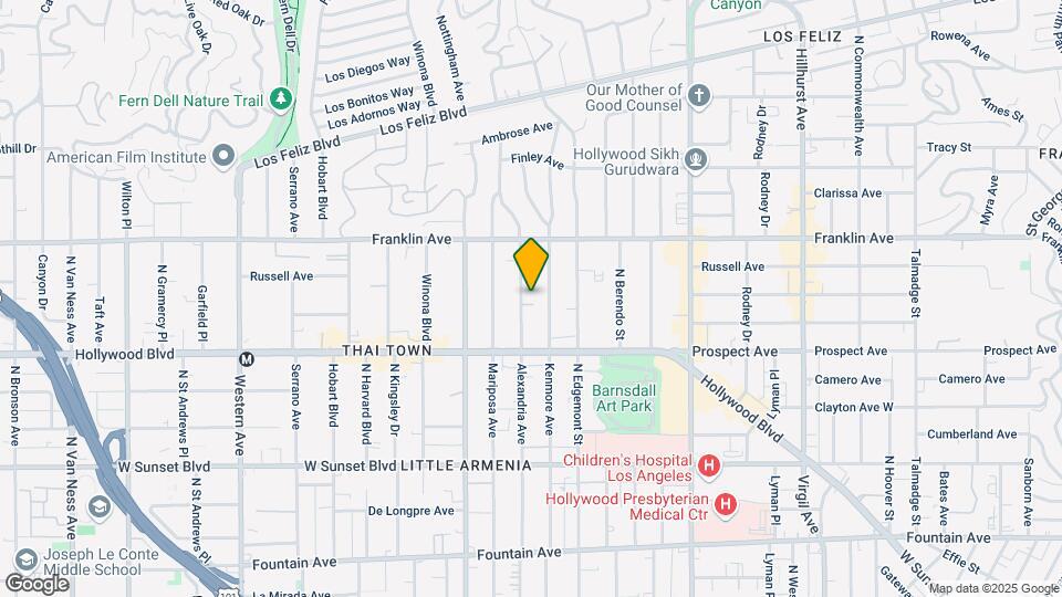 1758 N Alexandria Ave Mapa y Detalles de la Ubicación