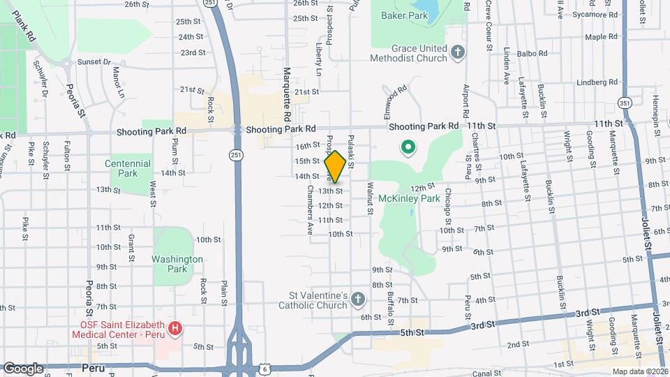 625 13th St Map and Location Details