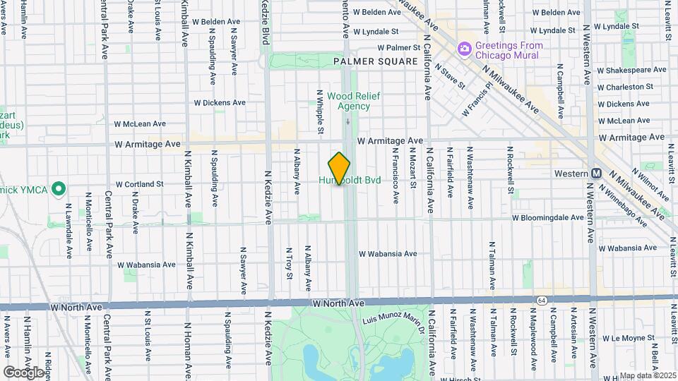 1848 N Humboldt Blvd Map and Location Details