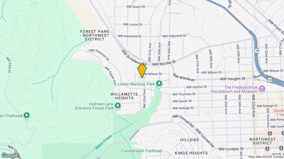 3207 NW Vaughn St Map and Location Details