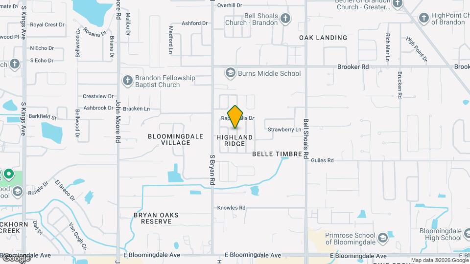 2810 Manor Hill Drive Brandon FL Map and Location Details