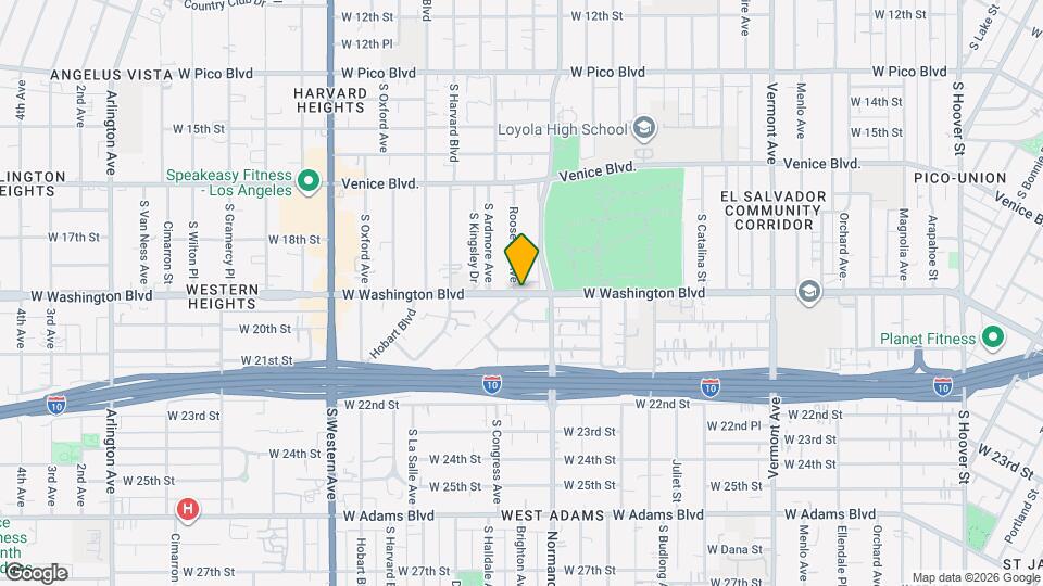 1943 W Washington Blvd Mapa y Detalles de la Ubicación