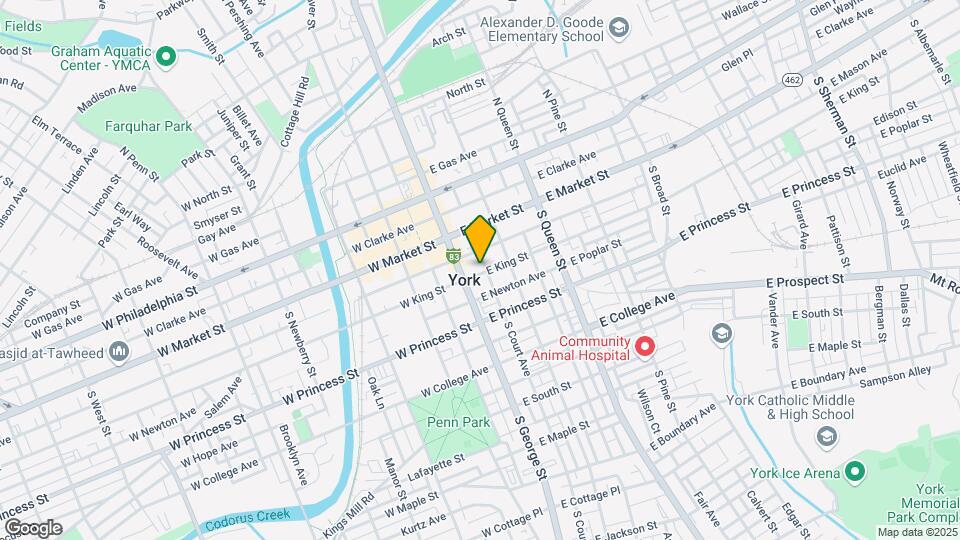 23-25 E King St Mapa y Detalles de la Ubicación