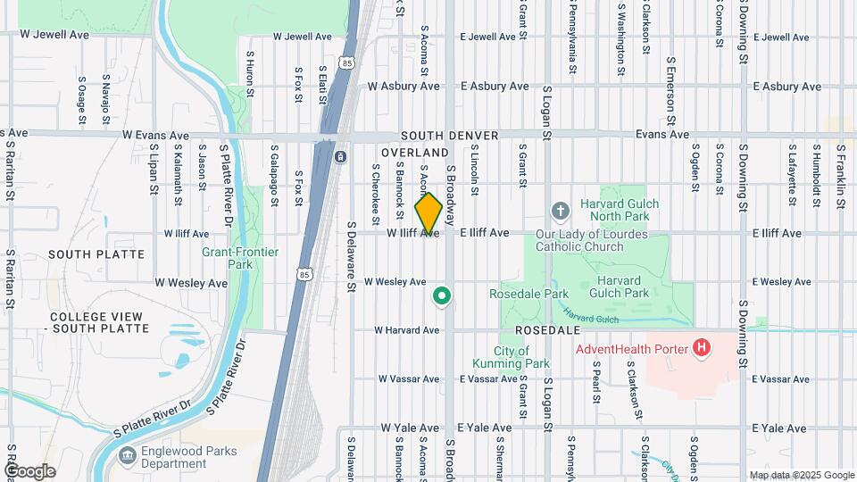 2308 S Acoma St Map and Location Details