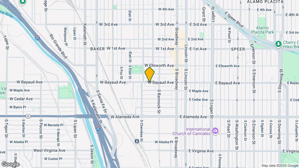 152 W Bayaud Ave Mapa y Detalles de la Ubicación