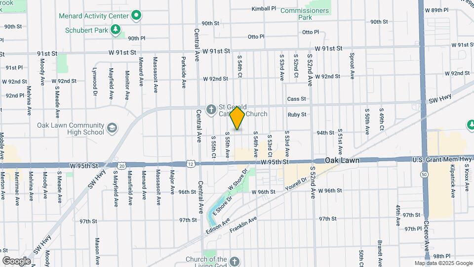 9344 S 54th Ct Map and Location Details