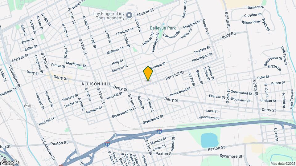 2016-2020 Berryhill St Mapa y Detalles de la Ubicación