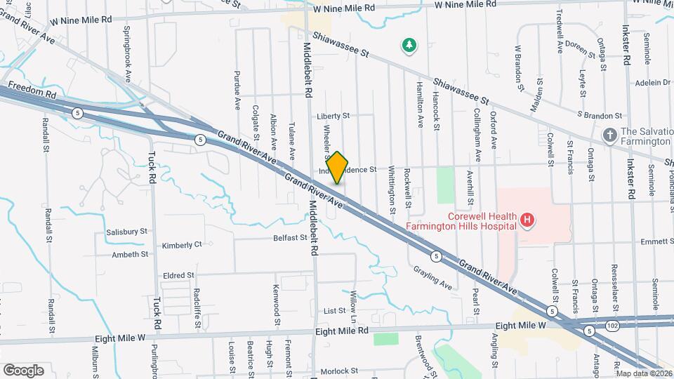 29222 Grand River Ave Map and Location Details