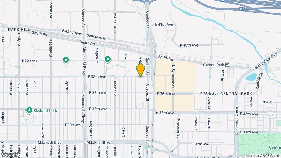 7236 E 38th Ave Map and Location Details
