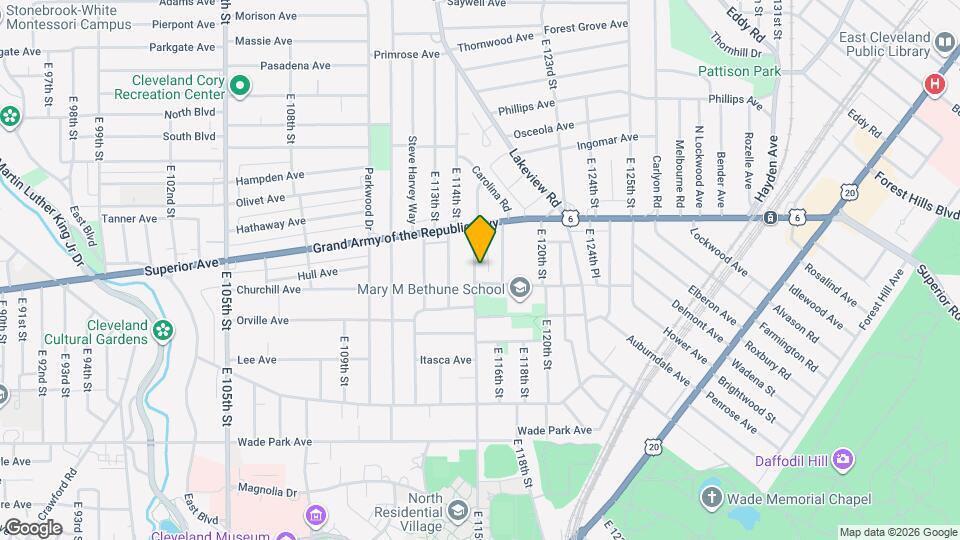 1349 E 115th St Map and Location Details