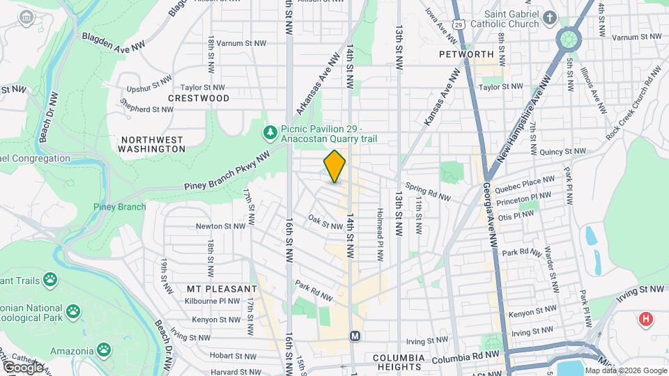 1427 Parkwood Pl NW Mapa y Detalles de la Ubicación