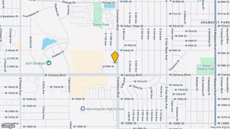 9817 Crenshaw Blvd Map and Location Details