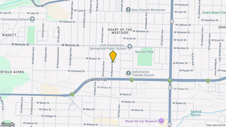 742 N Warren Ave Map and Location Details