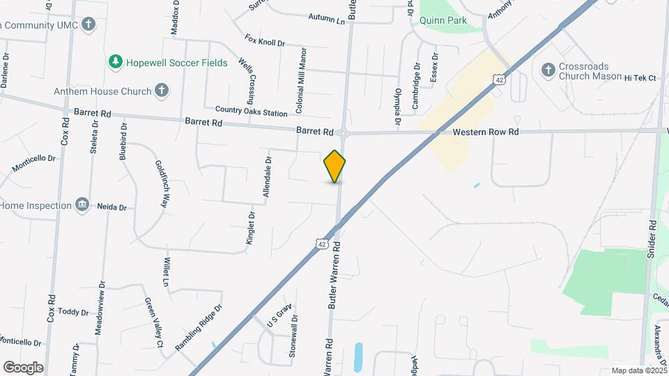 8509 Butler Warren County Line Rd Map and Location Details