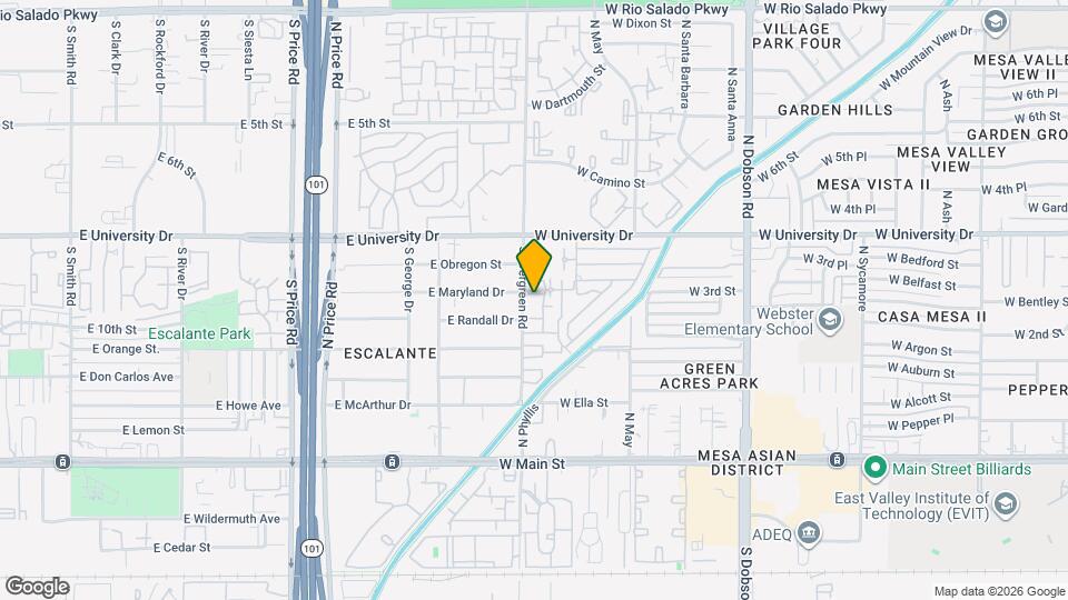 2611 E Maryland Dr Map and Location Details