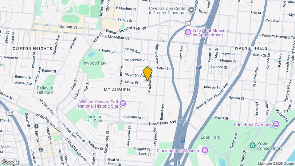 2229 Maplewood Ave, Unit Mt Auburn Map and Location Details